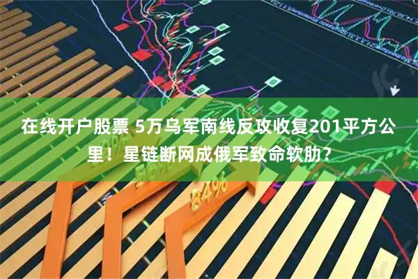 在线开户股票 5万乌军南线反攻收复201平方公里！星链断网成俄军致命软肋？